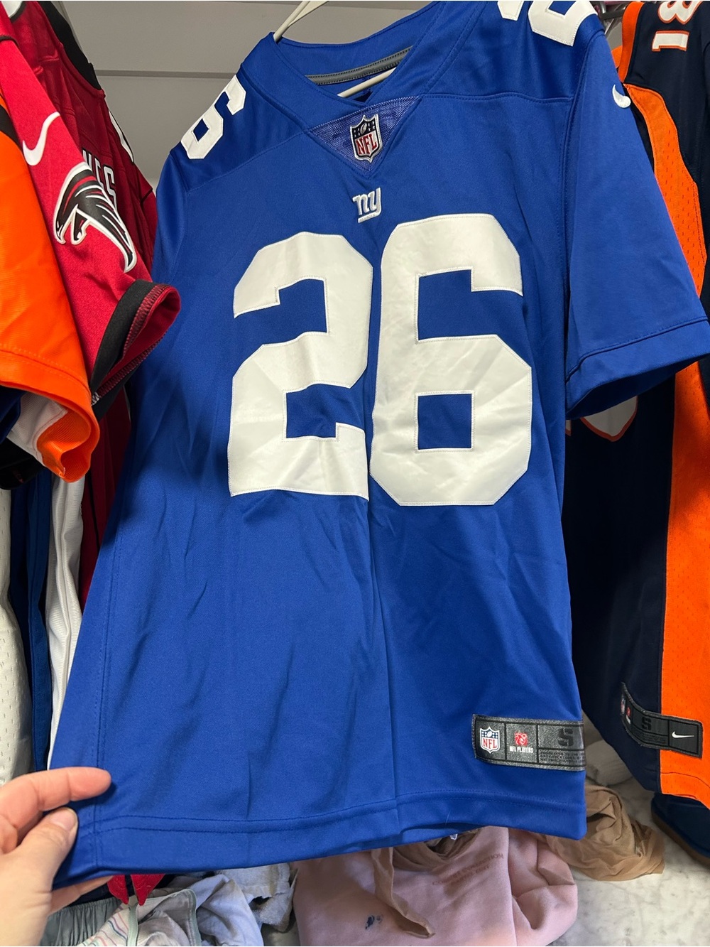 Nike Giants Barkley Men’s Royal Blue NFL #26 Jersey